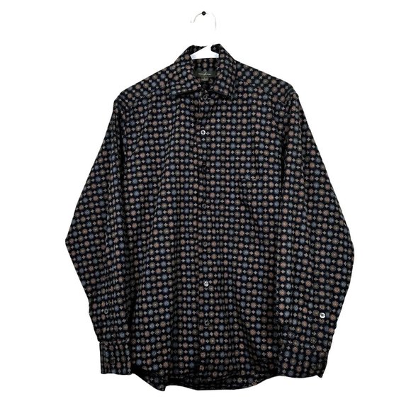 GUC‎ Ermenegildo Zegna Men's Sz Small Multicolor Floral Shirt Made in ITALY